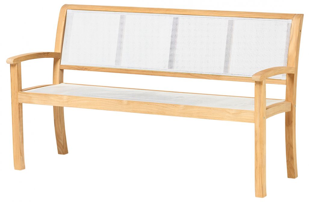 Traditional Teak Kate bank white