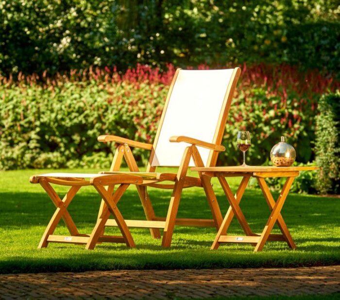 Traditional Teak KATE recliner - Afbeelding 2