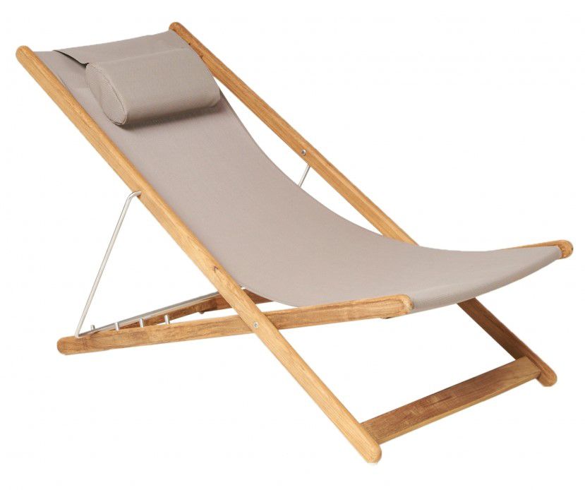 Traditional Teak Kate relax chair taupe