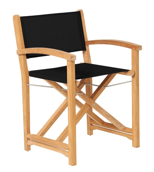 Taditional Teak Kate director chair black