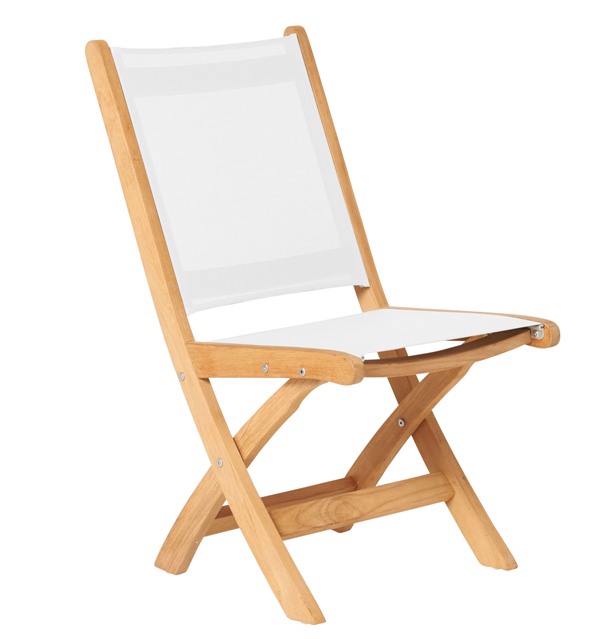 Traditional Teak Kate klapstoel white