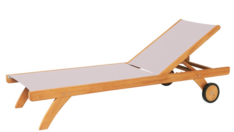 Traditional Teak Kate ligbed taupe