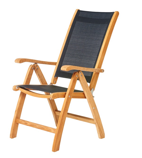 Traditional Teak Kate recliner black