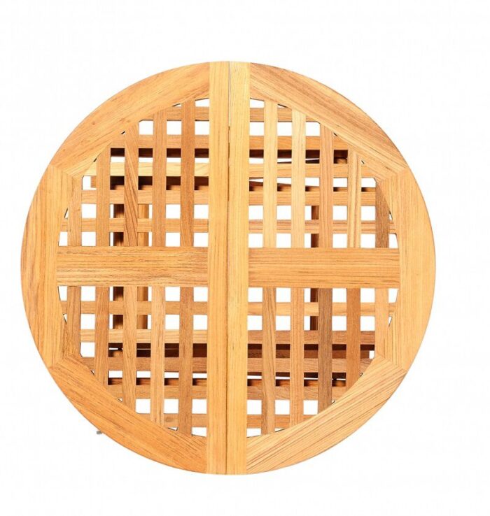 Traditional Teak LILLY bijzettafel rond - Afbeelding 6