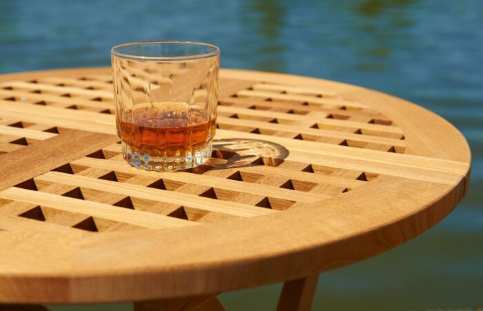 Traditional Teak LILLY bijzettafel rond - Afbeelding 5