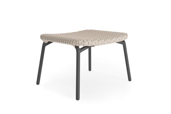 Jati&Kebon LIMA footrest Charcoal weaving Beige Uni