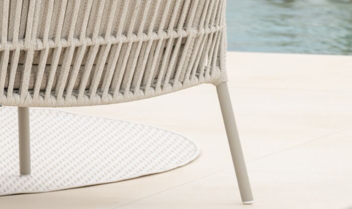 Jati&Kebon LIMA lounge stoel Sand weaving Linnen inclusief zit-en rugkussen - Afbeelding 3