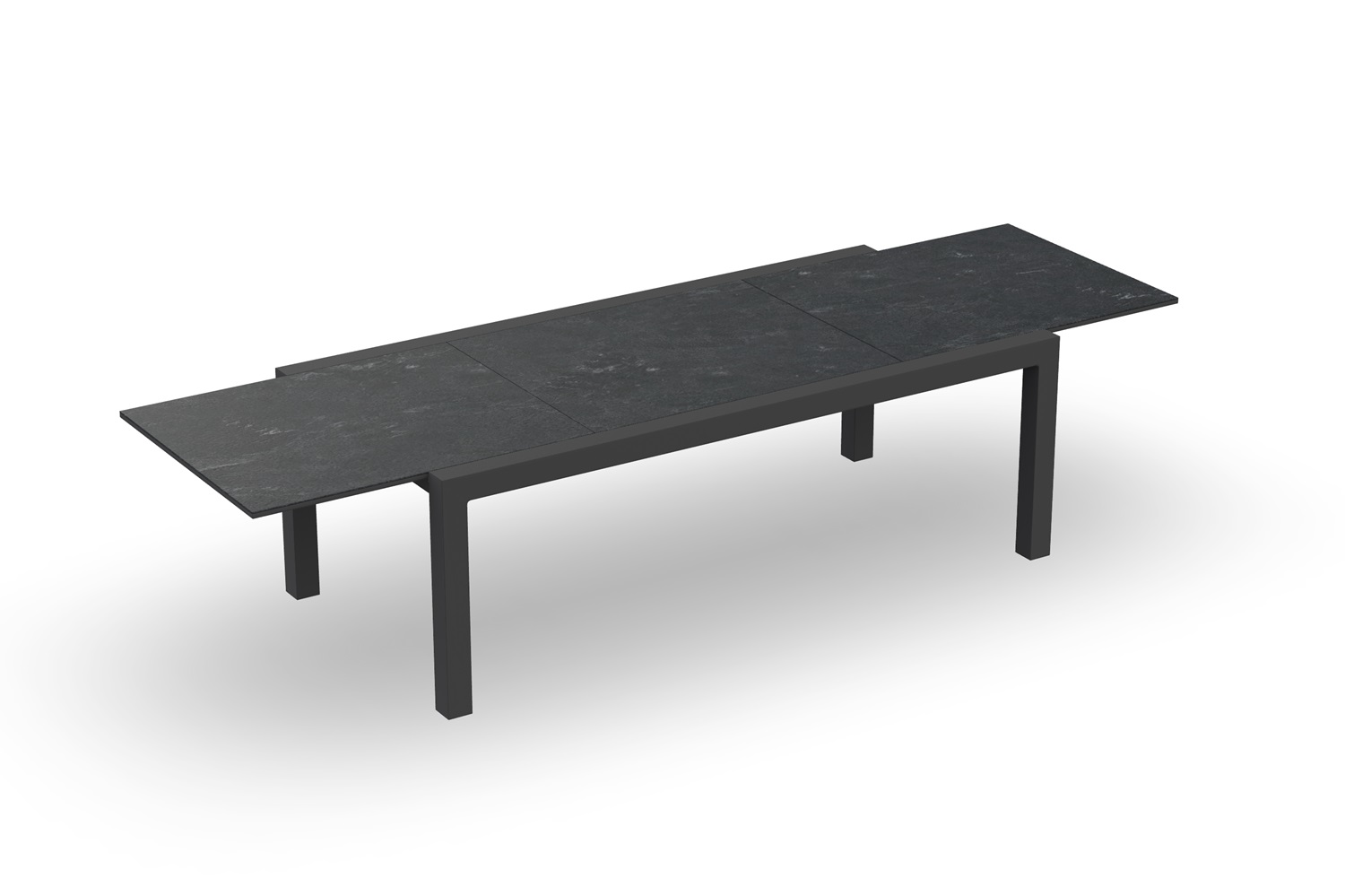 Jati-en-Kebon livorno uitschuiftafel charcoal-graphite-grey