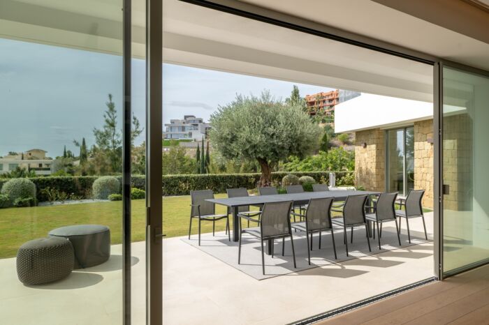 Jati&Kebon LIVORNO uitschuiftafel Charcoal ceramic Graphite Grey - Afbeelding 2