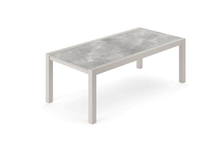 Jati&Kebon LIVORNO uitschuiftafel Dune ceramic Palladium Grey - Afbeelding 5