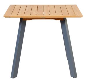Traditional Teak Luna tafel 90 x 90 cm antraciet aluminium onderstel