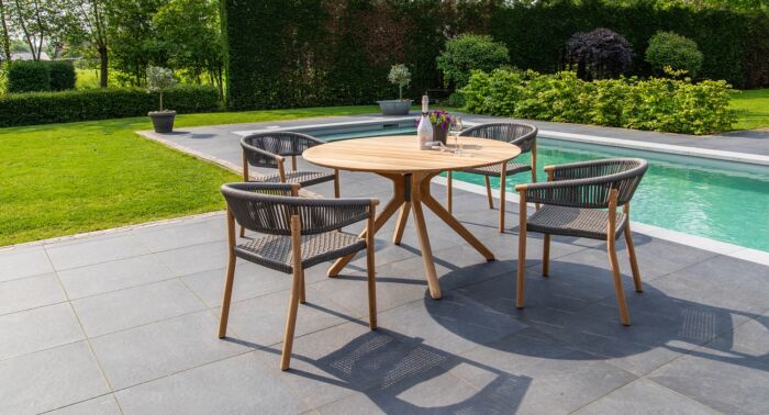 Traditional Teak MARCELLA dining chair - Afbeelding 2