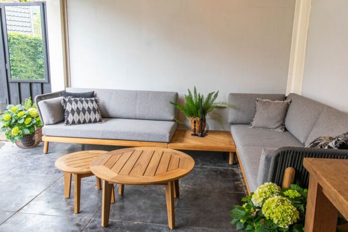Traditional Teak MARCELLA lounge bank module links - Afbeelding 2
