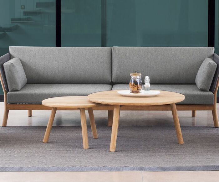 Traditional Teak MARCELLA Nested table Ø 90 cm - Afbeelding 2