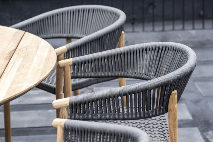 Traditional Teak MARCELLA dining chair - Afbeelding 4