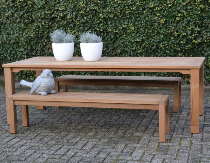 Traditional Teak MAXIMA rugloze bank 180 cm - Afbeelding 6