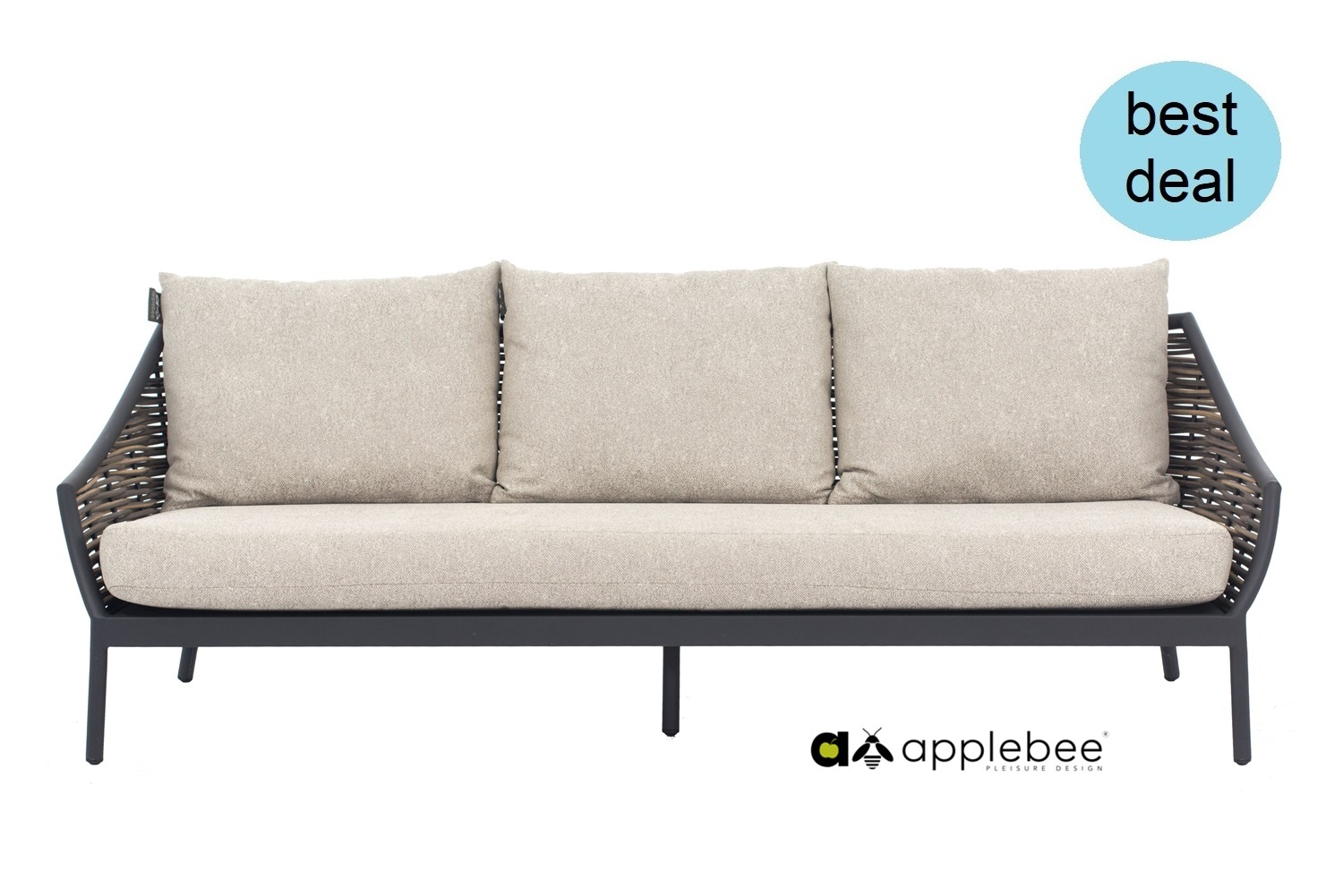 Applebee Milou loungebank black