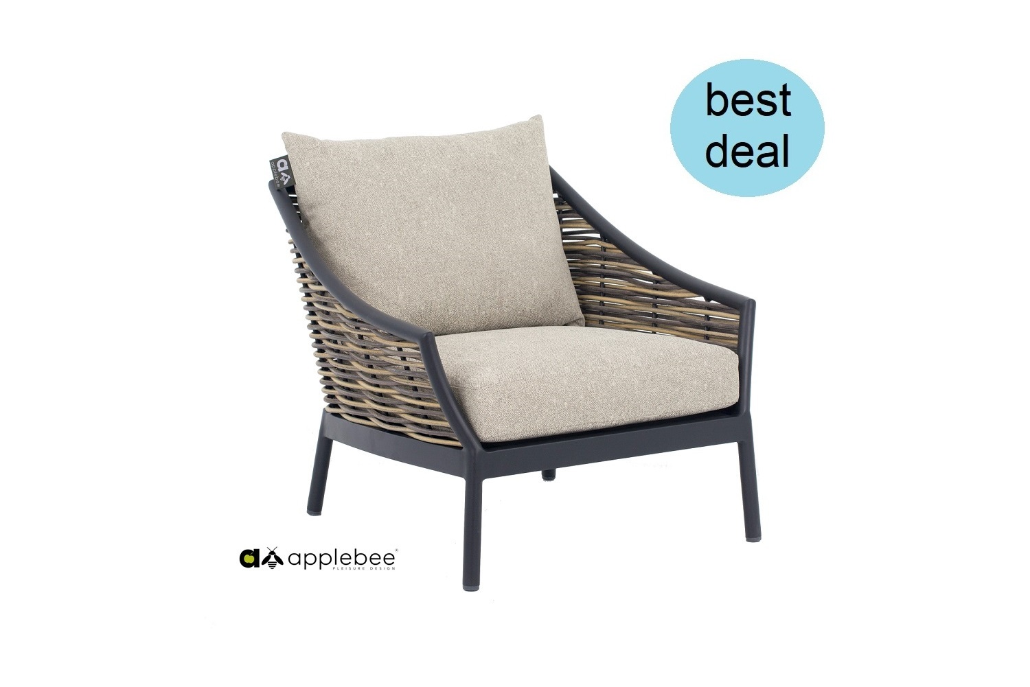 Applebee Milou loungestoel black