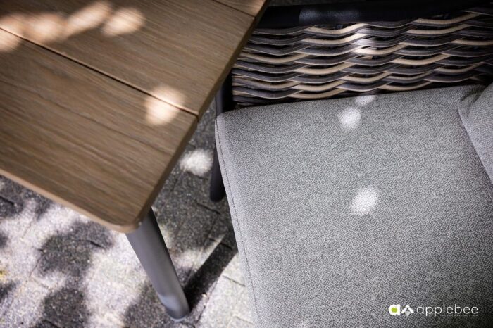 Applebee MILOU tafel teak top 240x100 cm Black - Afbeelding 3