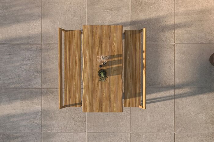 Traditional Teak NEO tafel 300 x 100 cm - Afbeelding 3