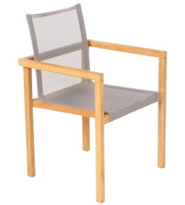 Traditional Teak Noah stapelstoel taupe