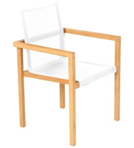 Traditional Teak Noah stapelstoel white