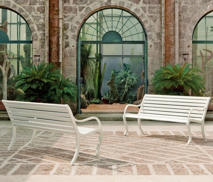 Fast Oasi bank aluminium 127 cm White