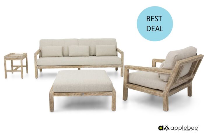 Applebee Olive loungeset-1 + hocker