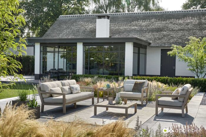 Applebee OLIVE loungeset 1 met hocker - Afbeelding 3