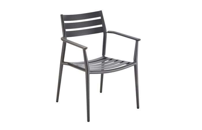 Solpuri Pia stoel Anthracite-aluminium-arm