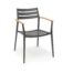 Solpuri Pia stoel Anthracite-teak-arm