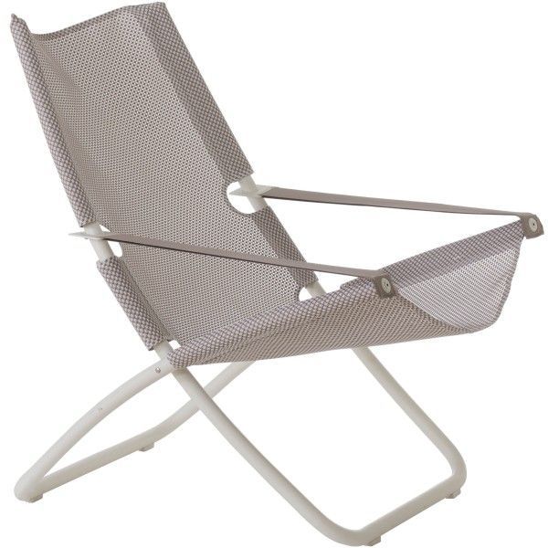 Emu Snooze deckchair matt white/ ice