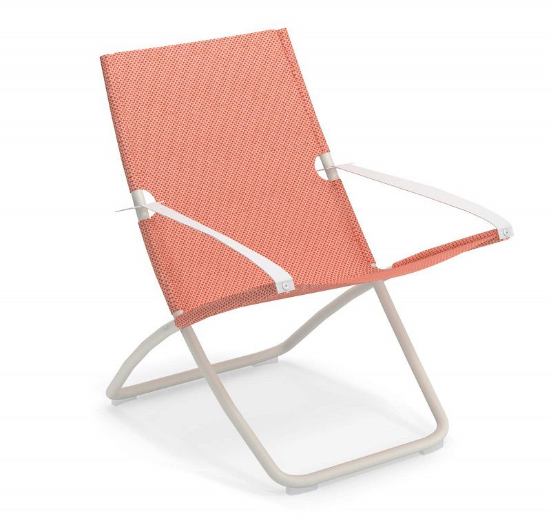 Emu Snooze deckchair matt white/ raspberry