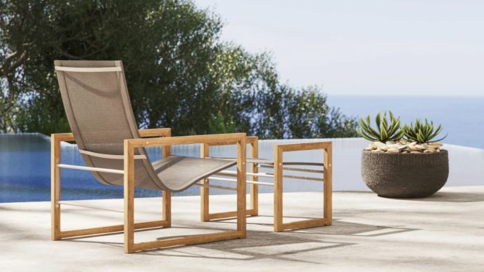 Traditional Teak SOFIA lounge footstool - Afbeelding 5