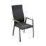 Soul stapelstoel hoge-rug Anthracite teak-arm