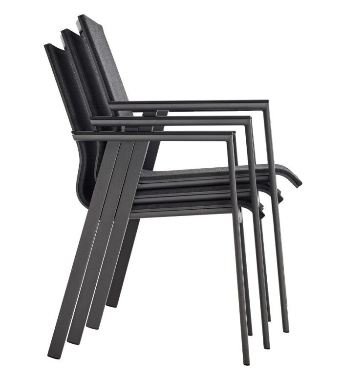 Solpuri SOUL stapelstoel Anthracite aluminium arm - Afbeelding 4