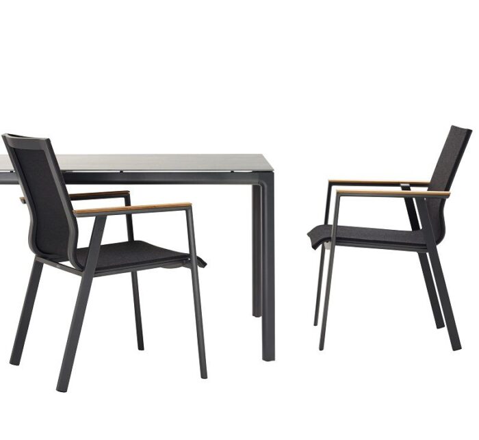 Solpuri SOUL stapelstoel Anthracite teak arm - Afbeelding 9