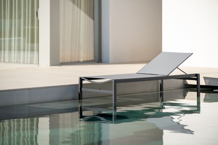 Jati&Kebon SYLT sunlounger Charcoal - Silver Grey  (bestelaantal minimaal 2) - Afbeelding 6