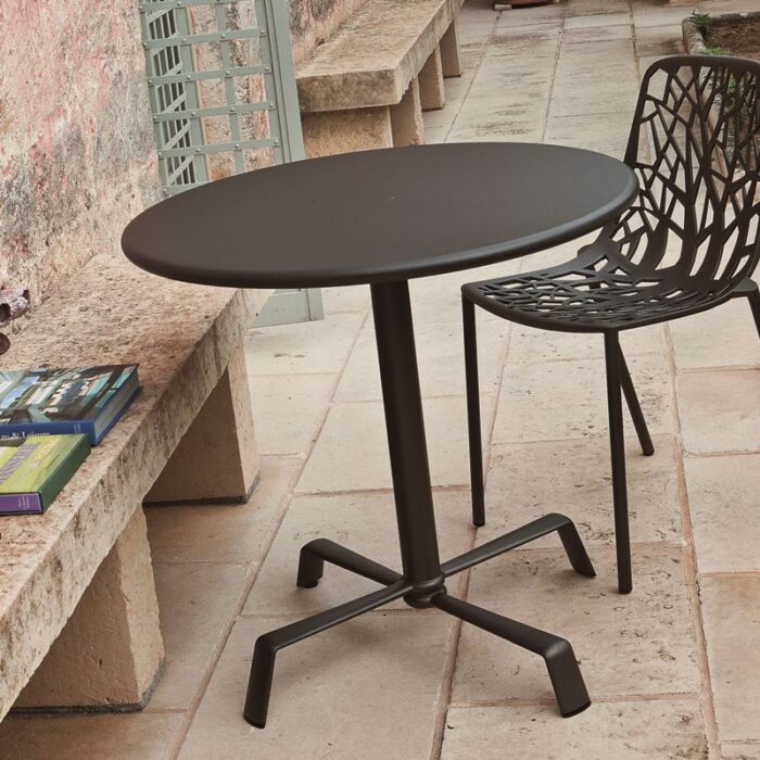 Fast Tonik klaptafel Ø 80 cm metallic grey