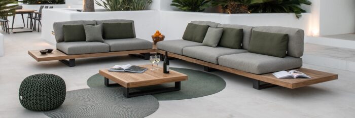 Jati&Kebon TRURO 2-zitsbank met side table - Afbeelding 3