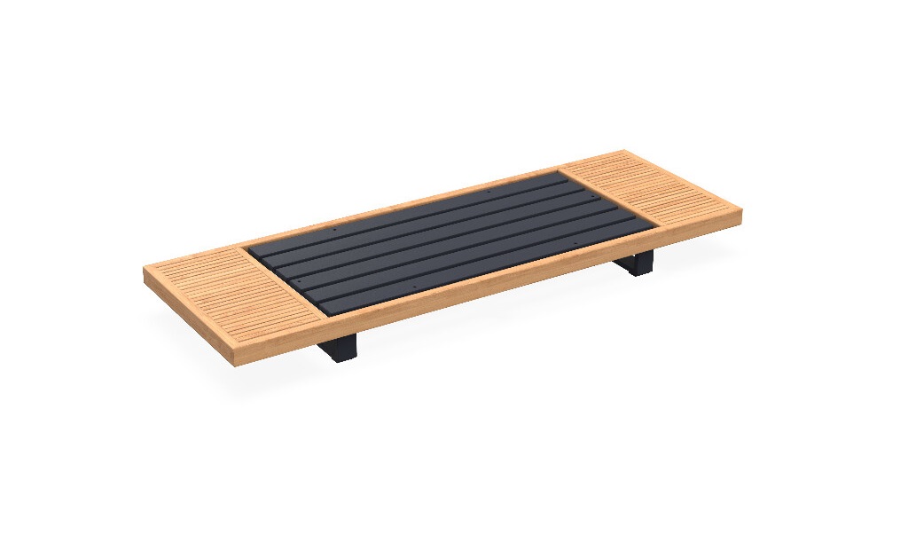 Jati-en-Kebon Truro 2-zitsbank+side-tables