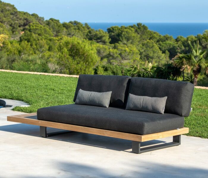 Jati & Kebon Truro 2-zitsbank side table rechts INCL. kussens