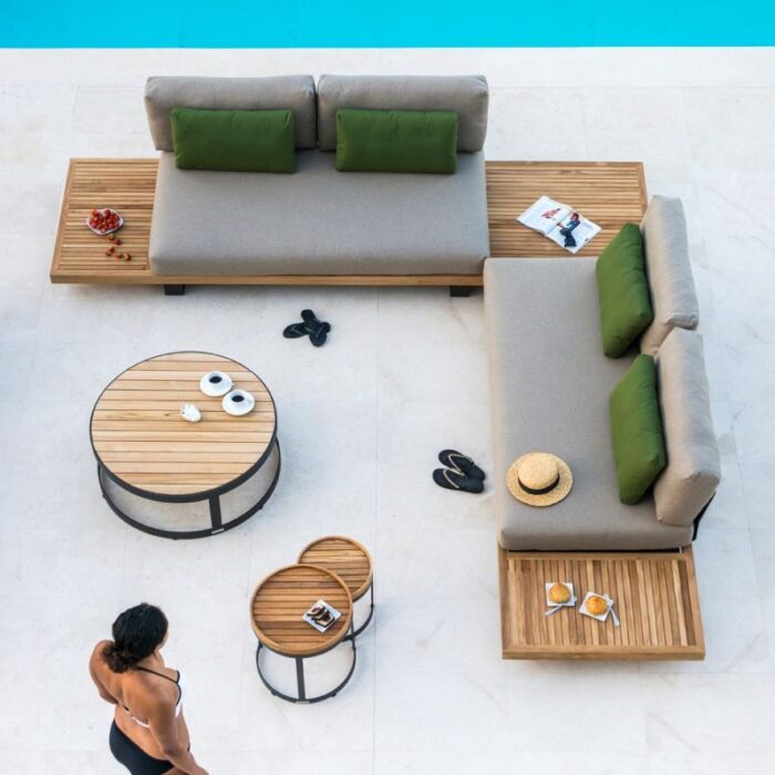 Jati&Kebon TRURO 2-zitsbank met side table - Afbeelding 2