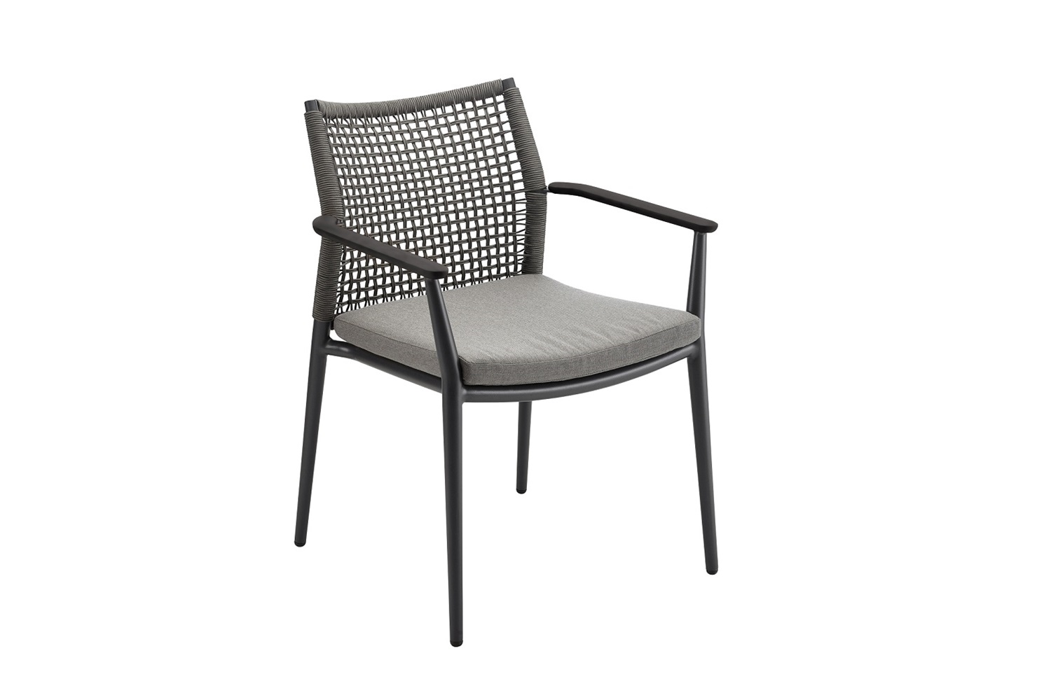 Vera stapelstoel Anthracite/Anthracite aluminium-arm
