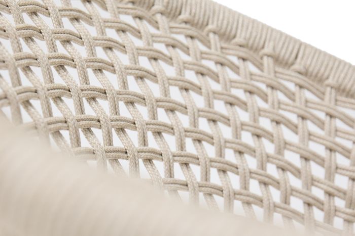Solpuri VERA stapelstoel White/Sand teak arm