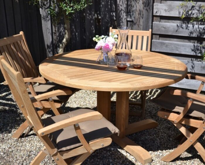 Traditional Teak WILLIAM tafel Ø 100 cm - Afbeelding 3