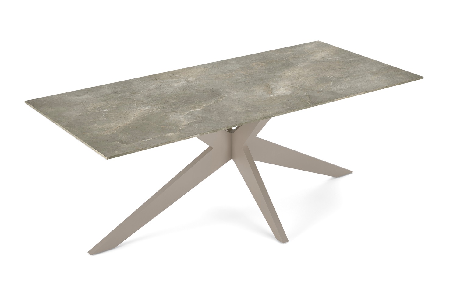 Jati-en-Kebon Yate tafel-220 sand-ceramik-palladium-grey