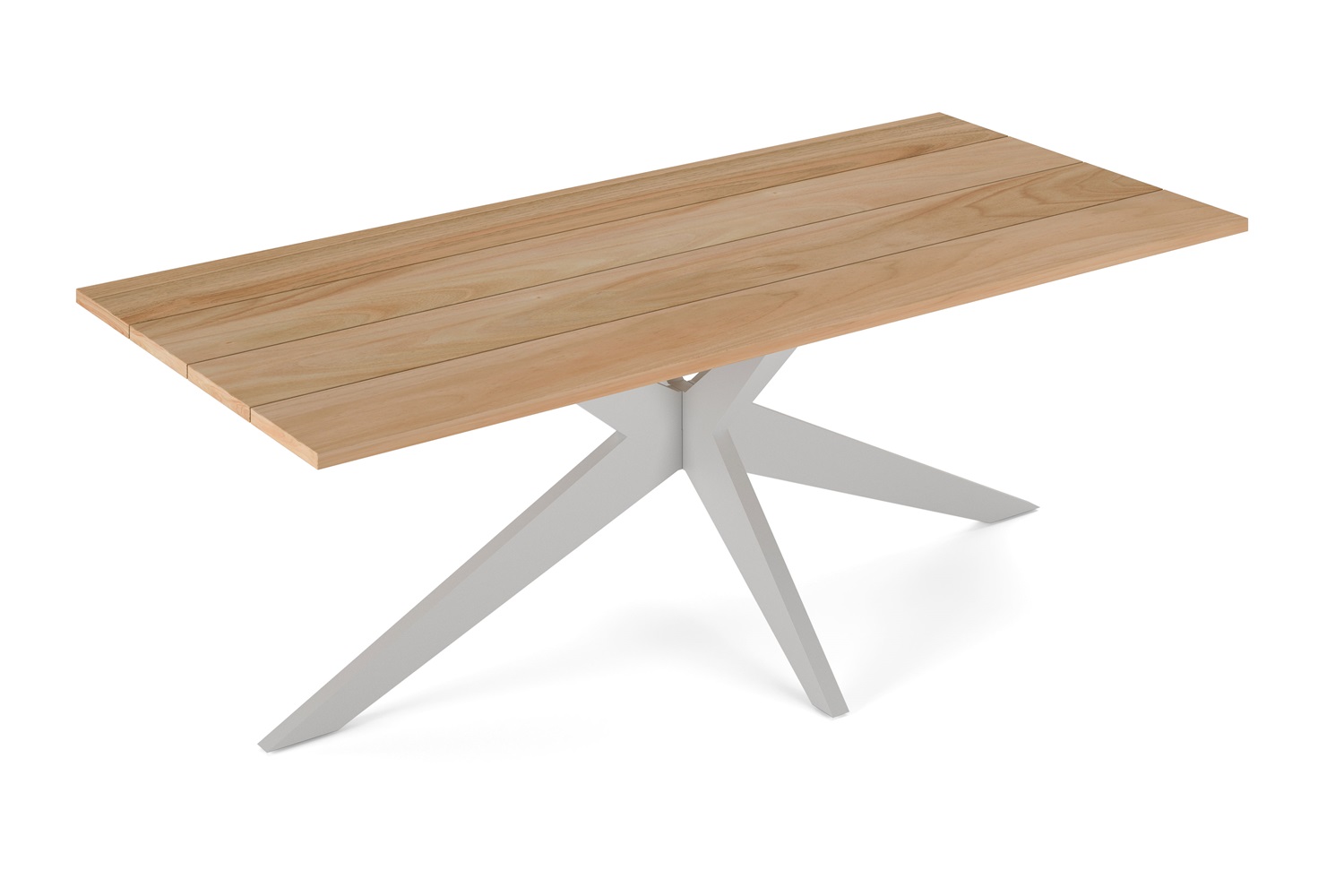 Jati-en-Kebon Yate-220 tafel white-teak