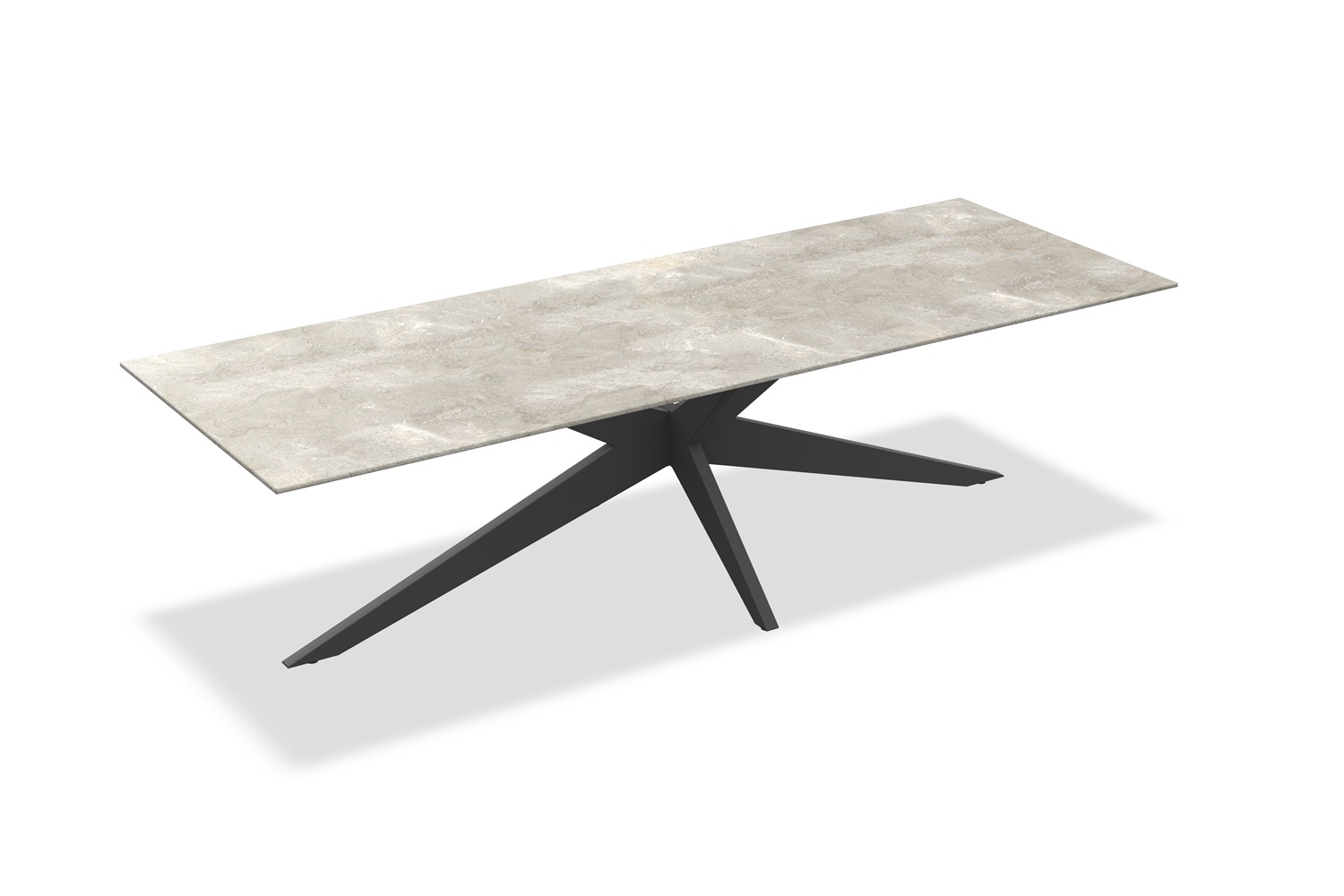 Jati-en-Kebon Yate tafel-280 charcoal-ceramik-palladium-grey