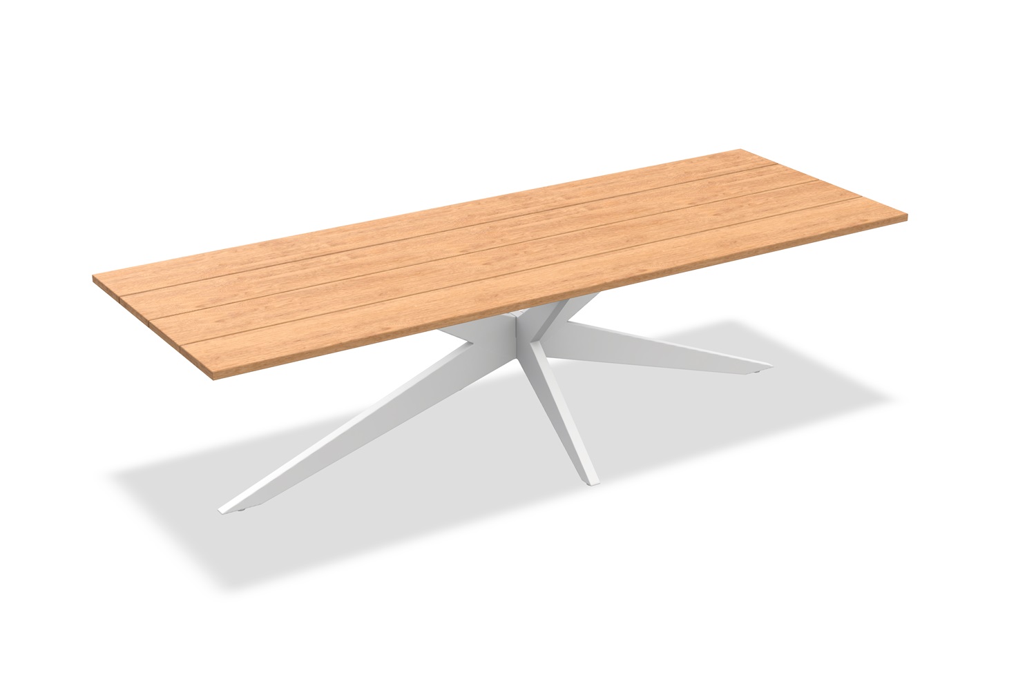 Jati-en-Kebon Yate tafel-280 white-teak